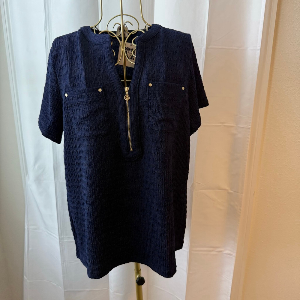 Women's Anne Klein Top, Size Unspecified, Blue - Picture 4 of 12